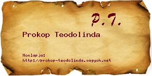 Prokop Teodolinda névjegykártya